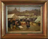 Maurice Grün, Marche En Bretagne, óleo sobre tabla