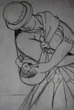 Guillermo Dohme, Coya Con Bebe Atado, grabado