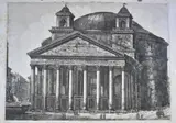 Luigi Rossini, VEDUTA DEL PANTHEON DI AGRIPPA y COLONNA DELL´IMPERATORE FOCA