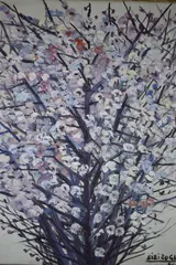 Bibi Zogbé, Primavera, óleo sobre tela