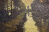 Paisaje Fluvial Con Arboles by Yves Dieÿ, óleo sobre tela, offered Dec 2022
