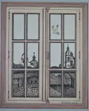 Alejandro Sirio, Ventana, técnica mixta sobre papel
