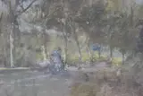 Giuseppe Casciaro, En El Parque, pastel