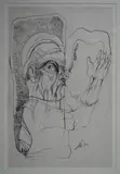 Ernesto Deira, Mano En Alto, dibujo a la tinta