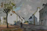 ARCO DE TRIUNFO y PAISAJE CON CASAS by Maurice Ménardeau, óleos sobre cartón, offered Jun 2022