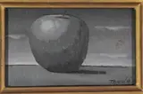 Maximo Augusto Theule, La Manzana, óleo sobre cartón