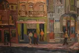 Luis Mastro, Fachada De Casas De Caminito, óleo sobre cartón