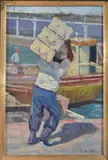 Manuel Vidal Barros, Cargando Cajones, óleo sobre hardboard