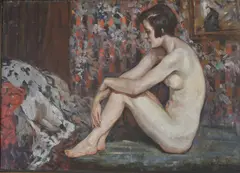 La Modelo by Alejandro Christophersen, óleo sobre tela reentelado, offered Mar 2022