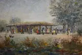 Fiesta Patria by Gaspar Besares-Soraire, óleo sobre tela, offered Mar 2022