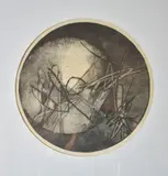 Gabriela Aberastury, Linterna Magica, grabado al aguafuerte de forma circular