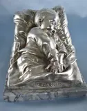 Le Sommeil by Eloi Emile Robert, escultura de bronce plateado, offered Mar 2022