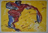 Pelotari by Carlos Gorriarena, serigrafía en colores, offered Nov 2021