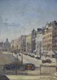 Calle Parisina by Lola De Lusarreta, óleo sobre hardboard, offered Nov 2021