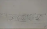 Juan León Pallière, Caballeria A La Carga, dibujo al lápiz
