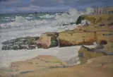 Ceferino Carnacini, Mar Del Plata, óleo sobre tela
