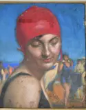 Bañista by Juan Peláez, pastel sobre papel, offered Nov 2021