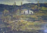Egidio Cerrito, Paisaje Serrano, óleo sobre hardboard
