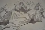 La Siesta by Jorge Soto Acebal, tinta china titulada y, offered Sep 2021