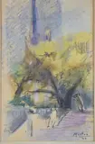 Paisaje De San Isidro by Luis Mastro, pastel, offered Sep 2021