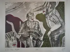 Julio Paz, El Bandoneon, grabado