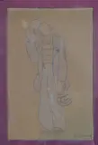 Indigente by Tito Saubidet Gache, dibujo al lápiz, offered Sep 2021