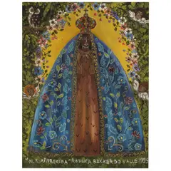 Rosina Becker do Valle, “NOSSA SENHORA APARECIDA”, ÓLEO E PURPURINA SOBRE TELA