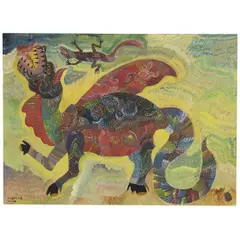 Chico da Silva, Untitled, PASTEL OLEOSO SOBRE PAPEL