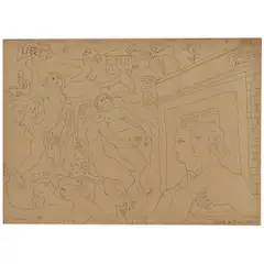 NOITE DE 9-10-1900 by Ismael Nery, BICO DE PENA SOBRE PAPEL, offered Aug 2026