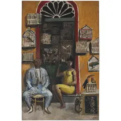 VENDEDOR DE PASSARINHOS by Hector Carybé, ÓLEO SOBRE TELA, offered Apr 2026