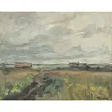 Alfredo Volpi, Usina de monte alegre, Piracicaba, C.1937, ÓLEO SOBRE CARTÃO
