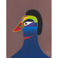 “O DONO DAS CORES” by Roberto Magalhães, Pastel sobre papel, offered Nov 2025
