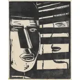 Lasar Segall, Casal do Mangue com Persiana, XILOGRAVURA SOBRE PAPEL