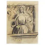 Untitled by Alfredo Volpi, Carvão sobre papel, offered Nov 2025