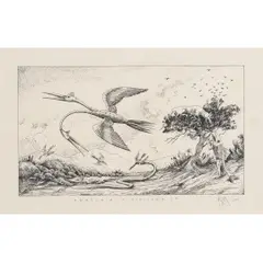 Amazonia - Pré histórica by Roberto Magalhães, NANQUIM SOBRE PAPEL, offered Jul 2025