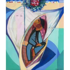 Cícero Dias, Untitled, Óleo sobre tela