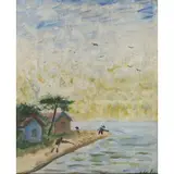 Alfredo Volpi, Untitled, Óleo sobre placa