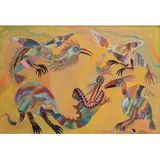 Chico da Silva, Dragão, PASTEL SOBRE PLACA