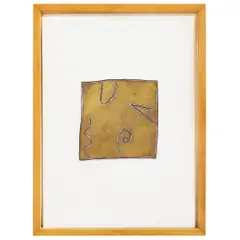 Untitled by Leonilson, TINTA METÁLICA E LÁPIS DE COR SOBRE PAPEL COLADO SOBRE PAPEL, offered Mar 2024