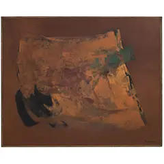 ABSTRAÇÃO EM OCRE by Tikashi Fukushima, ÓLEO SOBRE TELA, offered Mar 2024