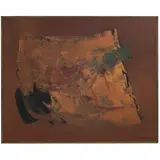 ABSTRAÇÃO EM OCRE by Tikashi Fukushima, ÓLEO SOBRE TELA, offered Mar 2024