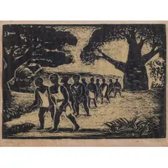 PRESOS by Oswaldo Goeldi, XILOGRAVURA, offered Aug 2023