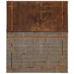 diptico by José Bechara, Óxido de ferro sobre lona, offered May 2023