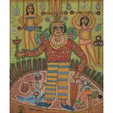 Alcides Santos, Untitled, Óleo sobre placa