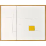 Waltércio Caldas, Untitled, ACRÍLICA, NANQUIM, ALFINETE E FIO DE SEDA SOBRE CARTÃO