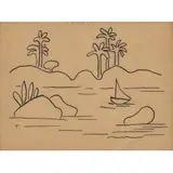 C. 1952 by Tarsila do Amaral, Nanquim sobre Papel, offered Apr 2023