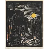 Oswaldo Goeldi, O LADRÃO, XILOGRAVURA SOBRE PAPEL
