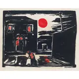 Oswaldo Goeldi, TARDE, Xilogravura aquarelada