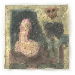 Untitled by Antonio Dias, Aquarela e folha de ouro sobre papel, offered Sep 2022