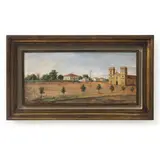 Benedito Calixto, Paisagem da Praça Benedito Calixto, Brotas - SP, Óleo sobre tela